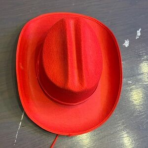 Girls Vibrant Red Cowboy Hat